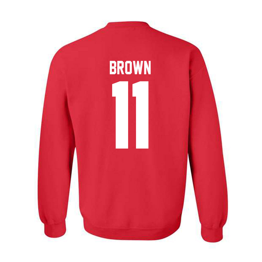 SMU - NCAA Football : Carterrious Brown - Crewneck Sweatshirt-1