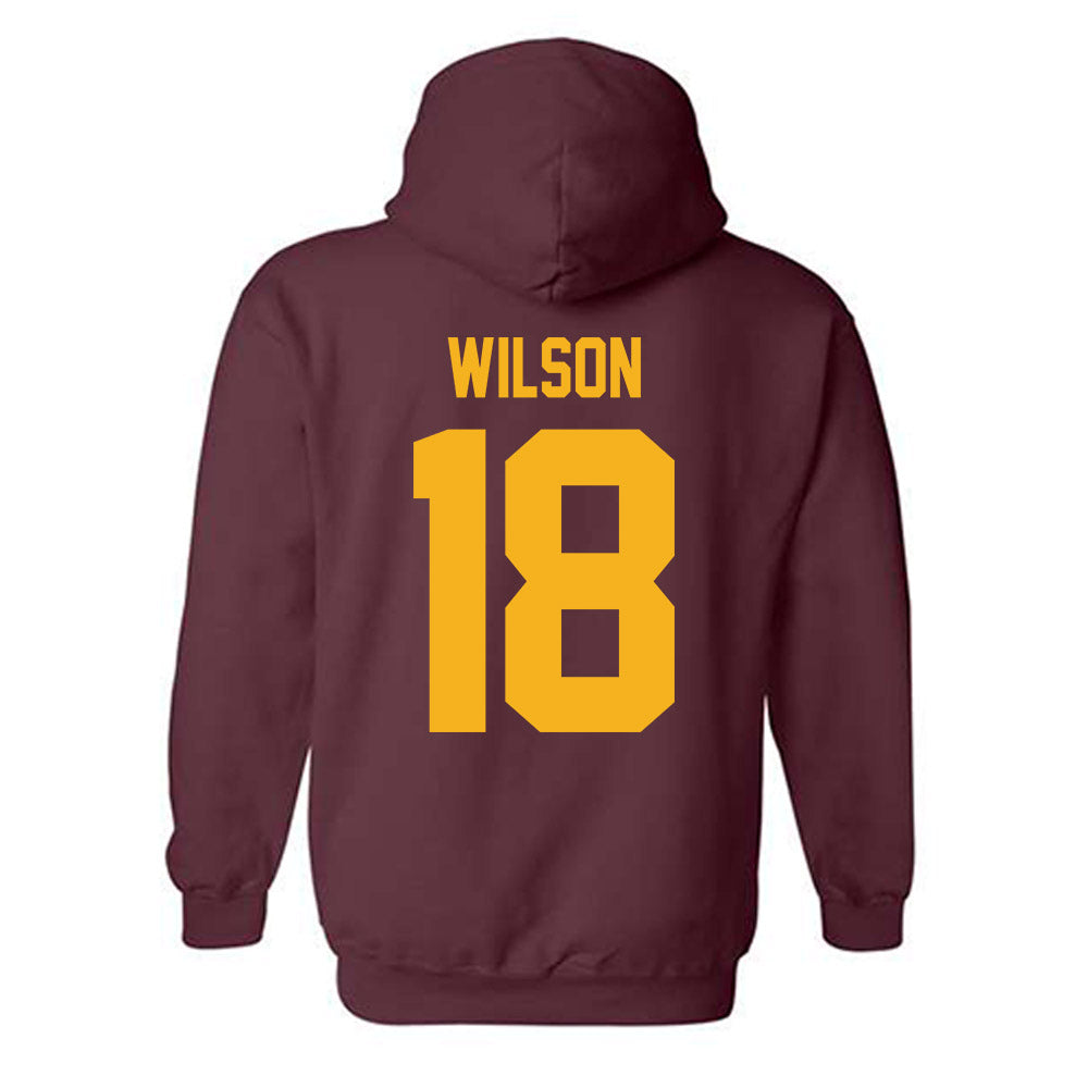Winthrop - NCAA Men's Soccer : Thomas Wilson - Classic Shersey Hooded Sweatshirt-1