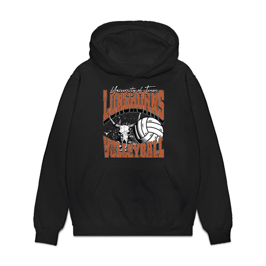 Texas - NCAA Women's Volleyball : Emma Cugino - Vintage Sports Shersey Premium Hooded Sweatshirt-0