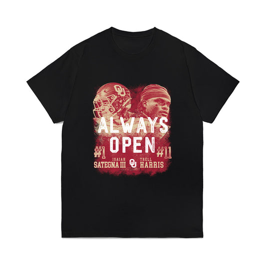 Oklahoma - NCAA Football : Isaiah Sategna III & Trell Harris - Graphic Comfort Colors T-Shirt-0