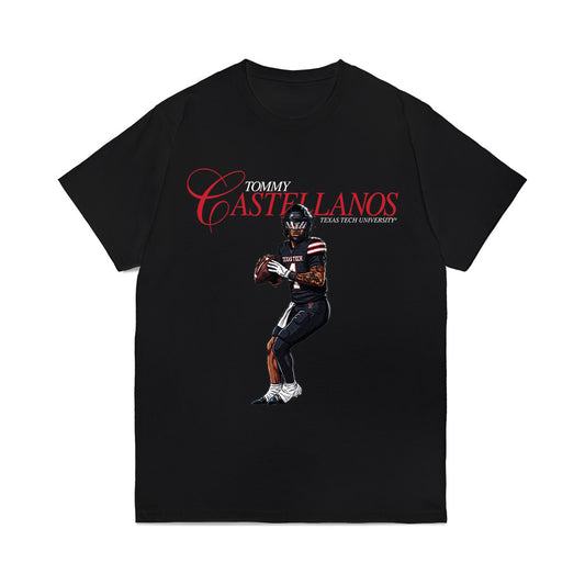Texas Tech - NCAA Football : Thomas Castellanos - Legacy Comfort Colors T-Shirt-0