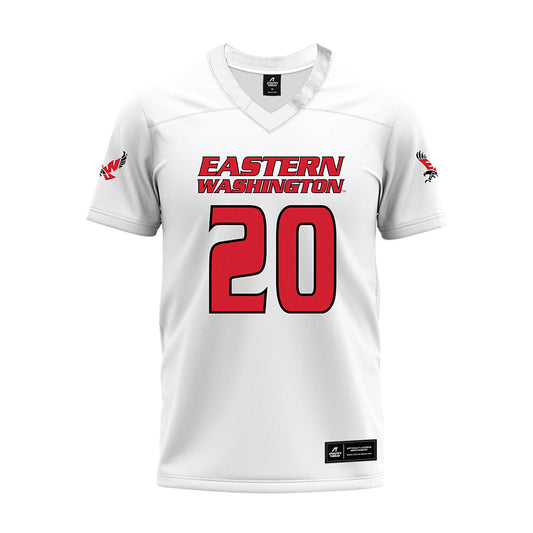 Eastern Washington - NCAA Football : Dre Greeley - White Premium Football Jersey-0