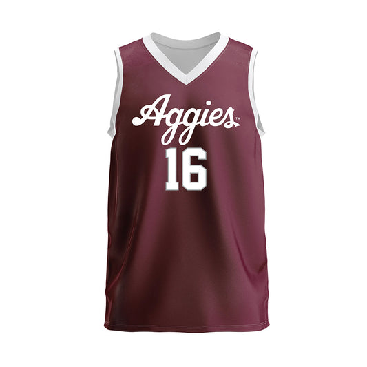 Texas A&M - NCAA Women's Volleyball : Lolufe Adedeji - Maroon Volleyball Jersey-0
