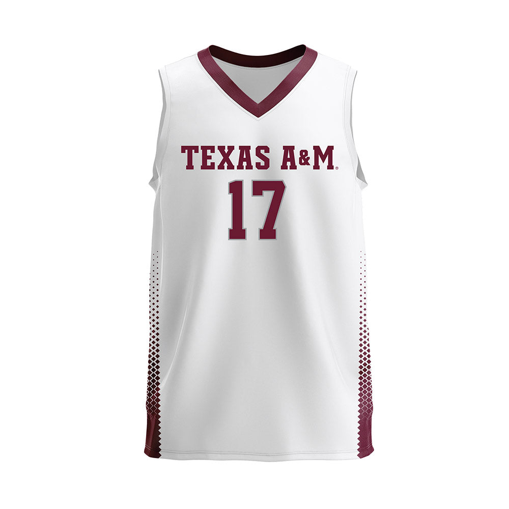 Texas A&M - NCAA Women's Volleyball : Natalie Ring - White Volleyball Jersey-0