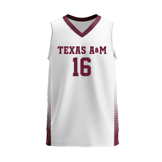 Texas A&M - NCAA Women's Volleyball : Lolufe Adedeji - White Volleyball Jersey-0