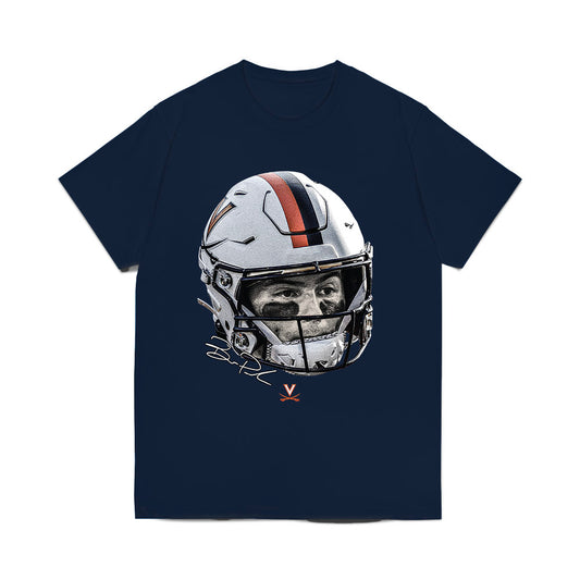 Virginia - NCAA Football : Beau Pribula - Game Face Comfort Colors T-Shirt-0