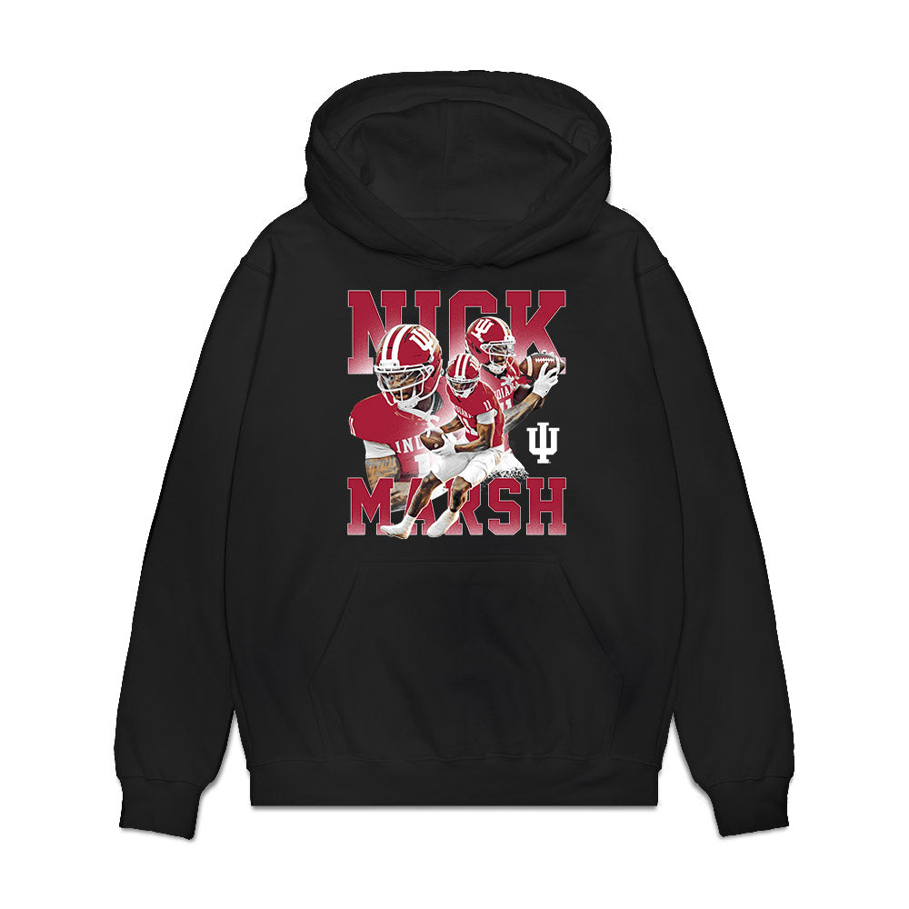 Indiana - NCAA Football : Nick Marsh - Collage Premium Hooded Sweatshirt-0