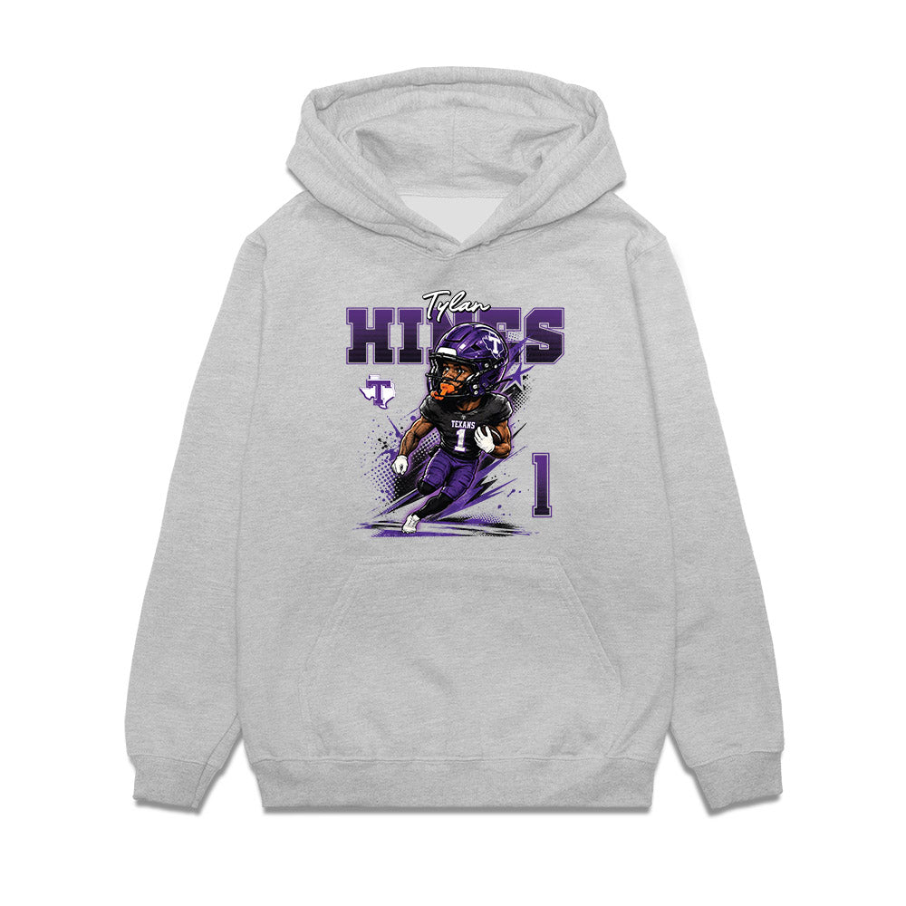 Tarleton State - NCAA Football : Tylan Hines - Bobble Head Premium Hooded Sweatshirt-0