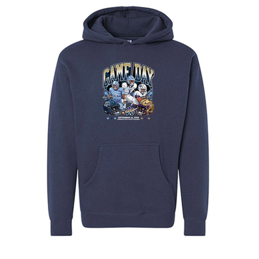 Old Dominion - NCAA Football : Zion Frink & Devin Roche & Mario Easterly - ODU & JMU Rivalry Game Hooded Pullover Sweatshirt-0