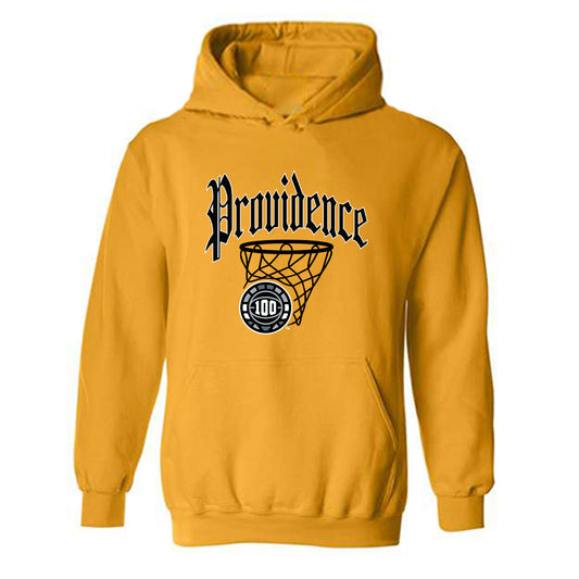 Providence - NCAA Mens Basketball : 80's Goldenrod Hooded Sweatshirt-0