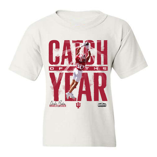 Indiana - NCAA Football : Charlie Becker - Catch of The Year Youth T-Shirt-0