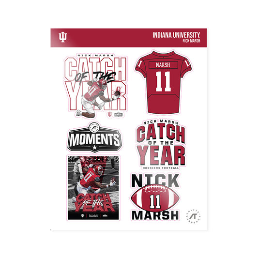 Indiana - NCAA Football : Nick Marsh - Catch of The Year Sticker Sheet-0