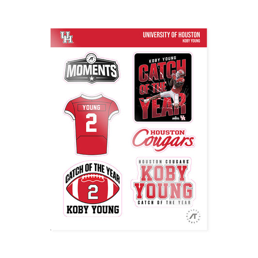 Houston - NCAA Football : Koby Young - Catch of The Year Sticker Sheet-0