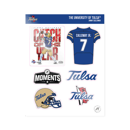 Tulsa - NCAA Football : Jimmy Calloway - Catch of The Year Sticker Sheet-0