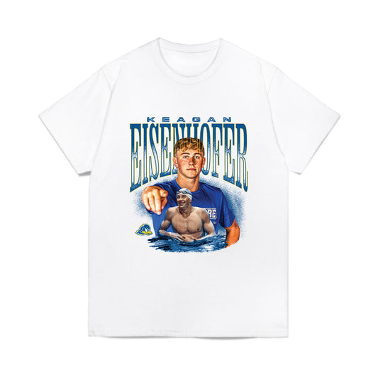 Delaware - NCAA Mens Swimming & Diving : Keagan Eisenhofer - Collage Comfort Colors T-Shirt-0