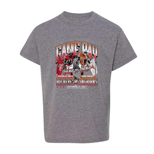 Ohio State - NCAA Football : Jeremiah Smith - Texas vs Ohio Youth T-Shirt-0