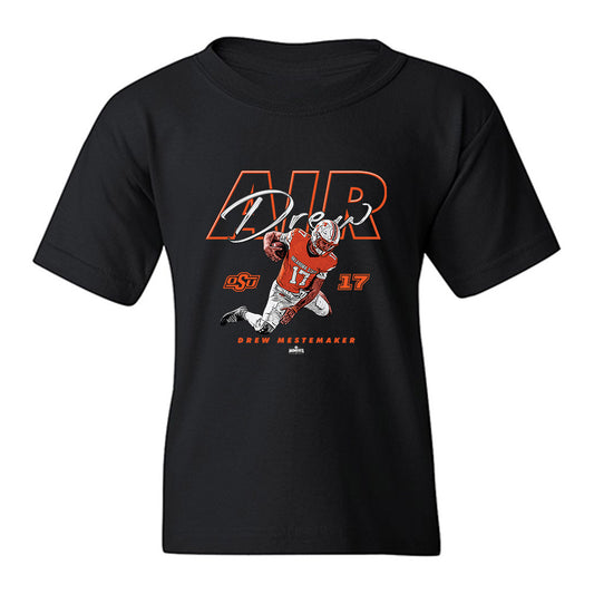 Oklahoma State - NCAA Football : Drew Mestemaker - Air Drew Graphic Youth T-Shirt-0