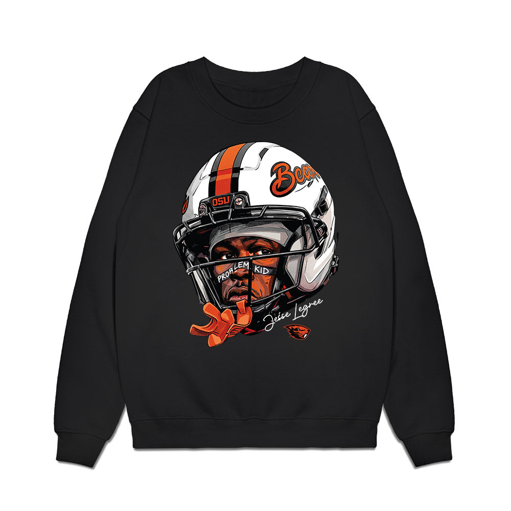 Oregon State - NCAA Football : Jesse Legree - Game Face Premium Crewneck Sweatshirt-0