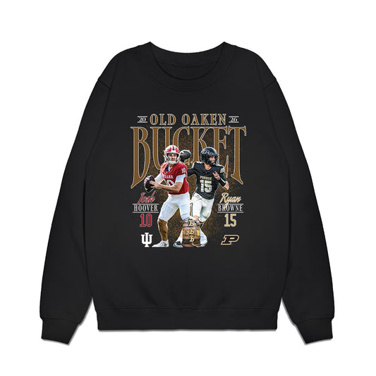 Purdue - NCAA Football : Ryan Browne - Old Oaken Bucket Rivalry Premium Crewneck Sweatshirt-0