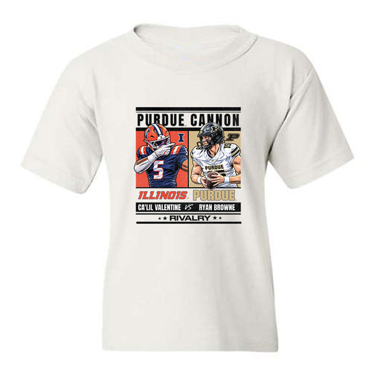 Purdue - NCAA Football : Ryan Browne - Purdue Cannon Rivalry Youth T-Shirt-0