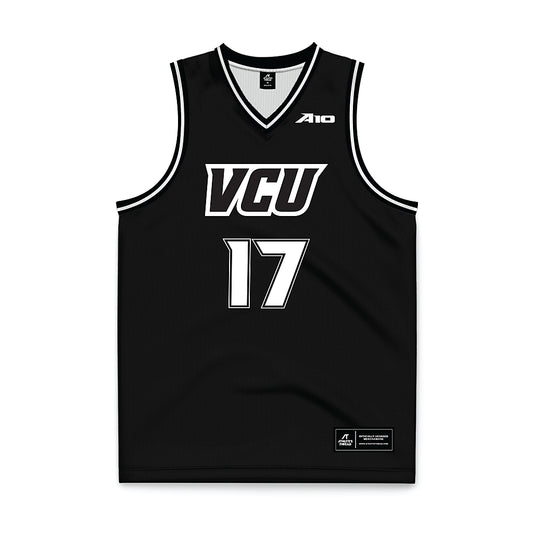 VCU - NCAA Men's Basketball : Lazar Djokovic - Black Basketball Jersey-0