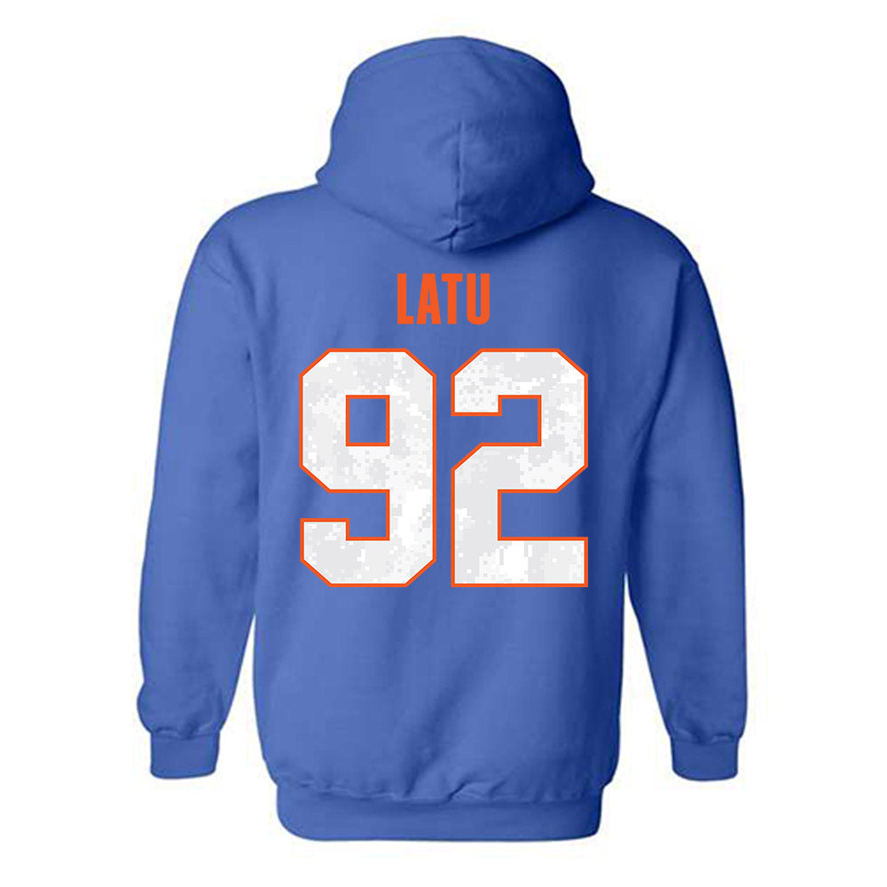 Boise State - NCAA Football : David Latu - Hooded Sweatshirt-1