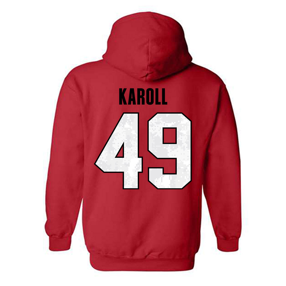 Texas Tech - NCAA Football : Will Karoll - Hooded Sweatshirt-1