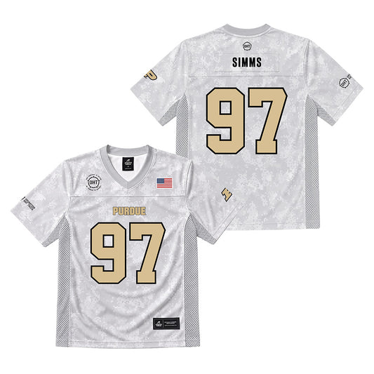 Purdue - NCAA Football : Wisdom Simms - OHT Sublimated Premium Football Jersey -0