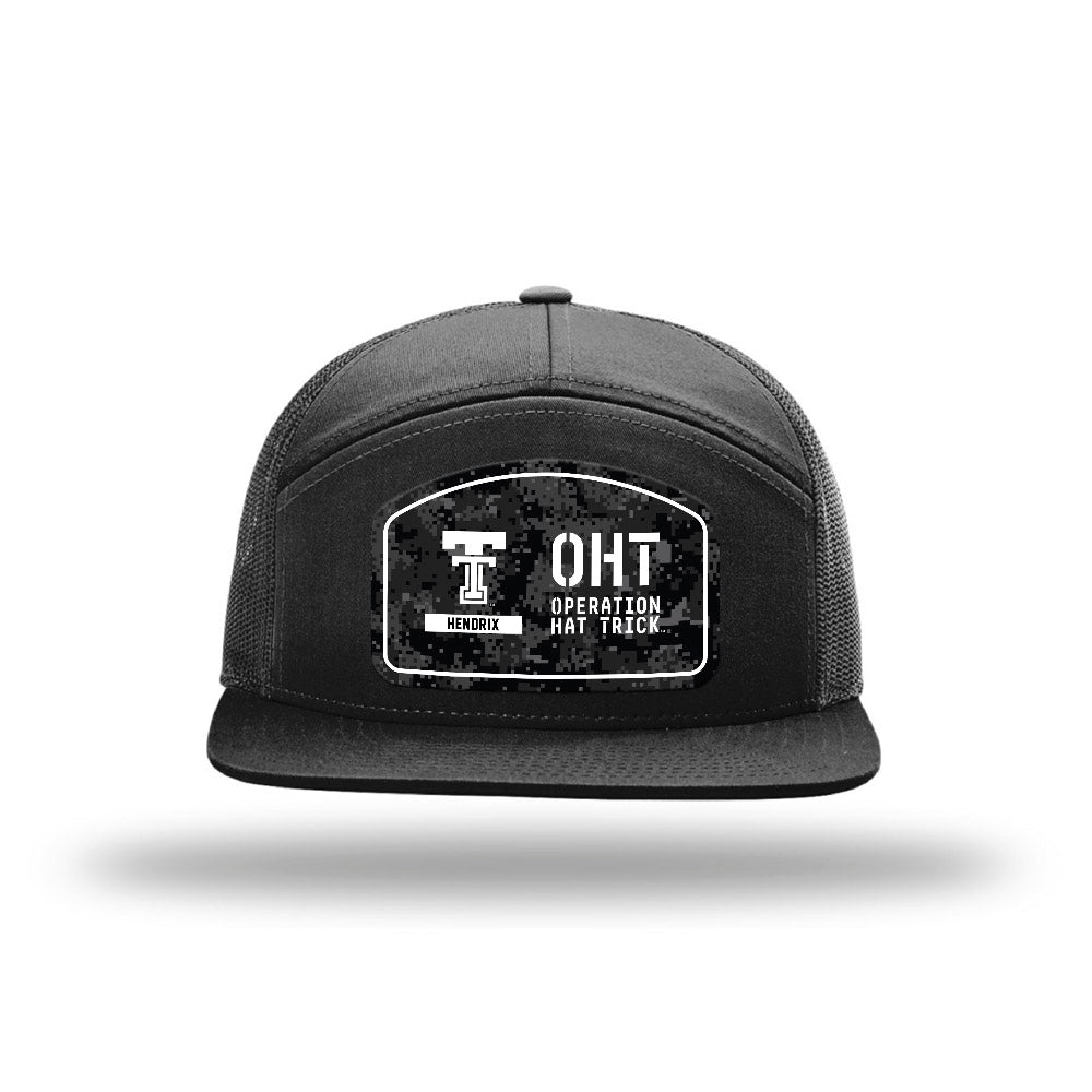Texas Tech - NCAA Football : Holton Hendrix - OHT Zero Hundred Camo Trucker Hat-0