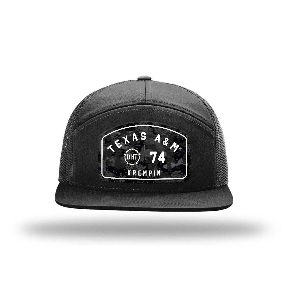 Texas A&M - NCAA Football : Zaden Krempin - OHT Camo Star Trucker Hat-0