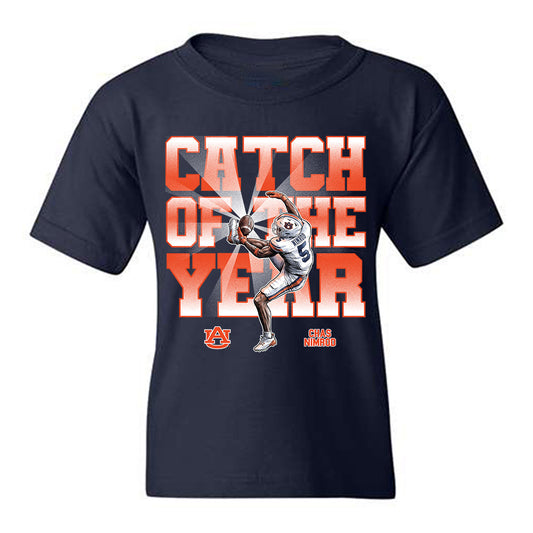 Auburn - Auburn University - NCAA Football : Chas Nimrod - Catch of the Year Youth T-Shirt-0