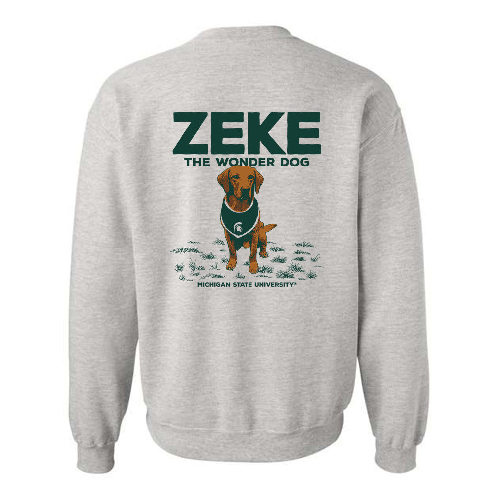 Michigan State - NCAA Football : Zeke The Wonder Dog - Crewneck Sweatshirt