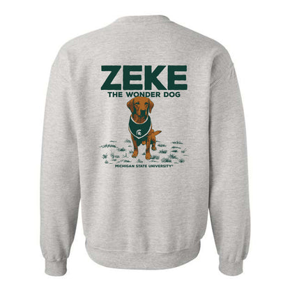 Michigan State - NCAA Football : Zeke The Wonder Dog - Crewneck Sweatshirt