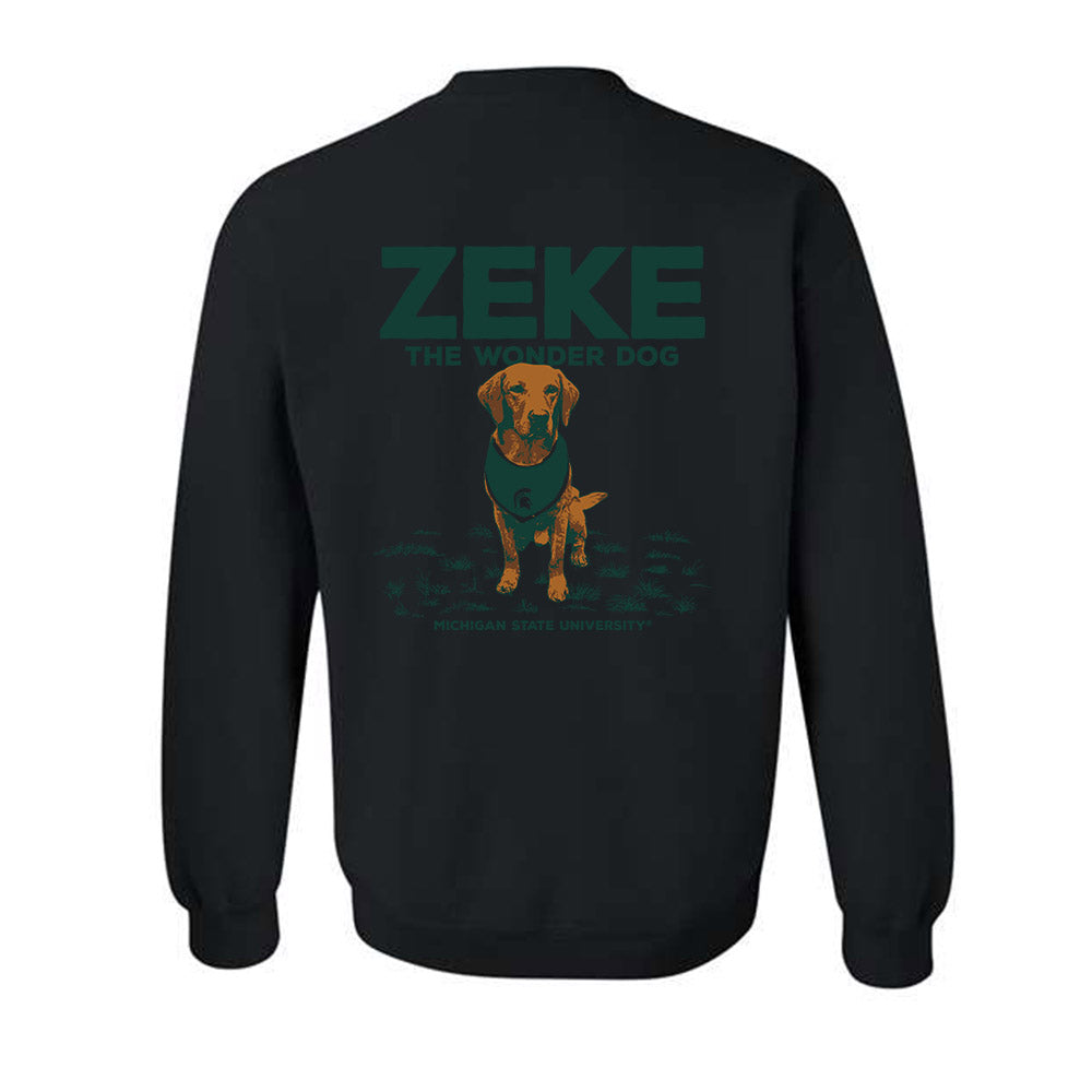 Michigan State - NCAA Football : Zeke The Wonder Dog - Crewneck Sweatshirt
