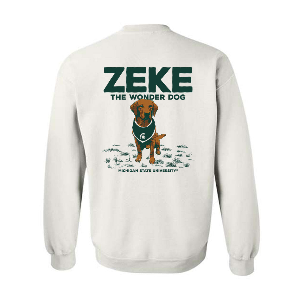 Michigan State - NCAA Football : Zeke The Wonder Dog - Crewneck Sweatshirt
