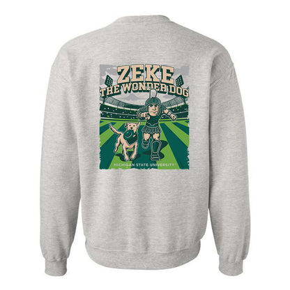 Michigan State - NCAA Football : Zeke The Wonder Dog - Crewneck Sweatshirt