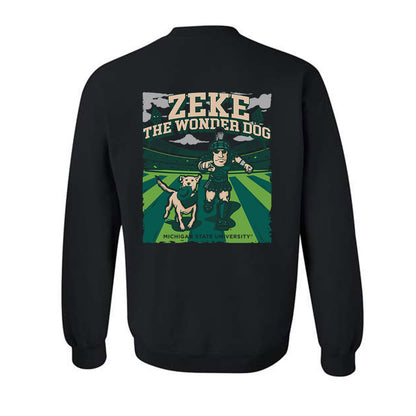 Michigan State - NCAA Football : Zeke The Wonder Dog - Crewneck Sweatshirt