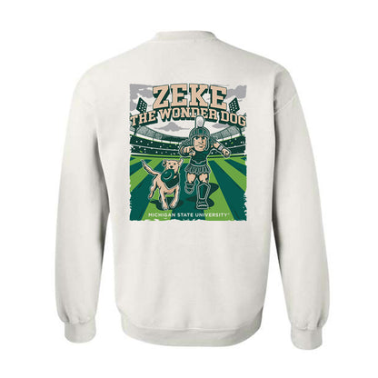 Michigan State - NCAA Football : Zeke The Wonder Dog - Crewneck Sweatshirt