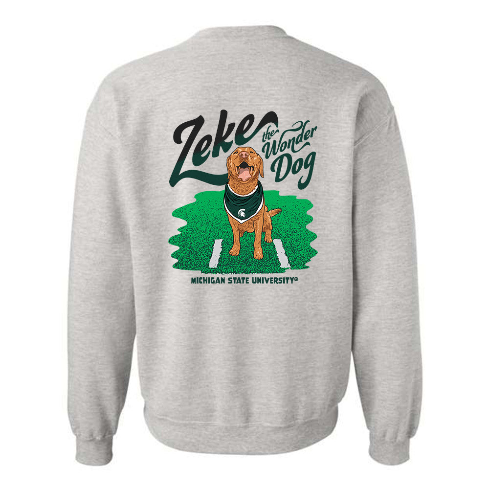 Michigan State - NCAA Football : Zeke The Wonder Dog - Crewneck Sweatshirt