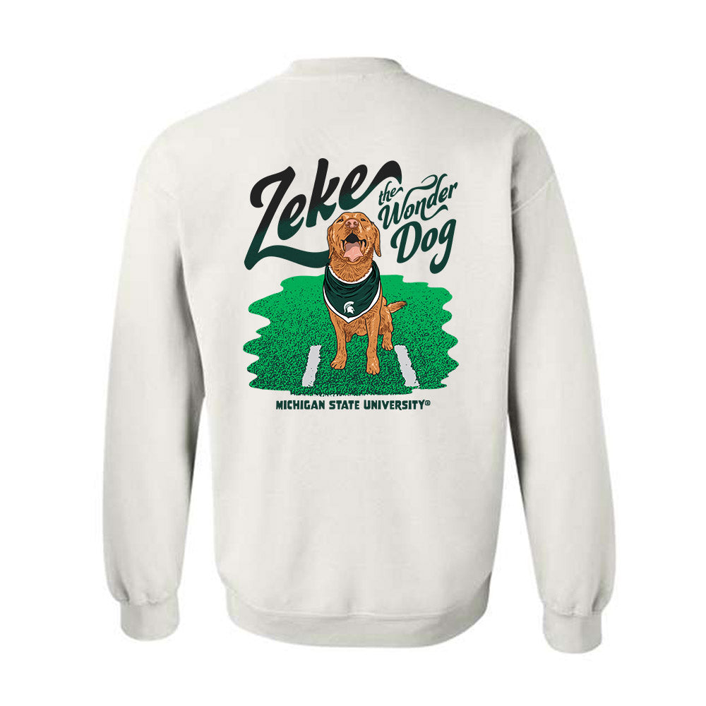 Michigan State - NCAA Football : Zeke The Wonder Dog - Crewneck Sweatshirt