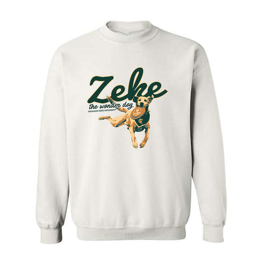 Michigan State - NCAA Football : Zeke The Wonder Dog - Crewneck Sweatshirt