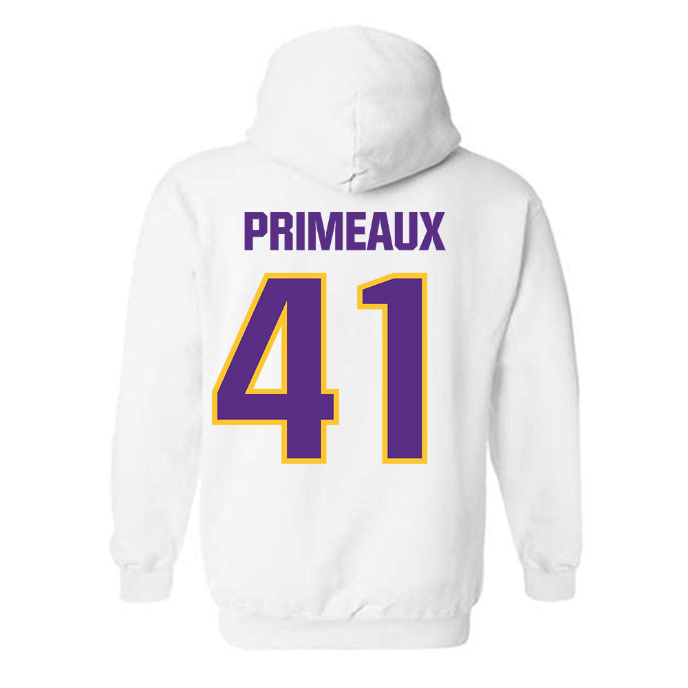 LSU - NCAA Baseball : DJ Primeaux - Sports Shersey Hooded Sweatshirt-1