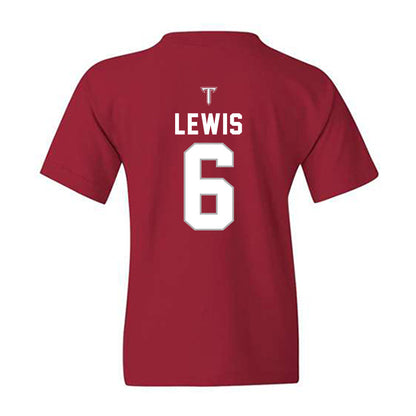 Troy - NCAA Football : Chris Lewis - Youth T-Shirt-1