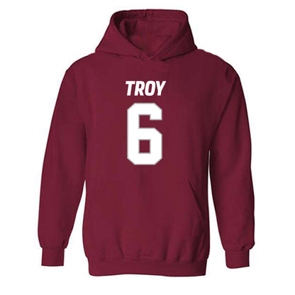 Troy - NCAA Football : Chris Lewis - Hooded Sweatshirt-0