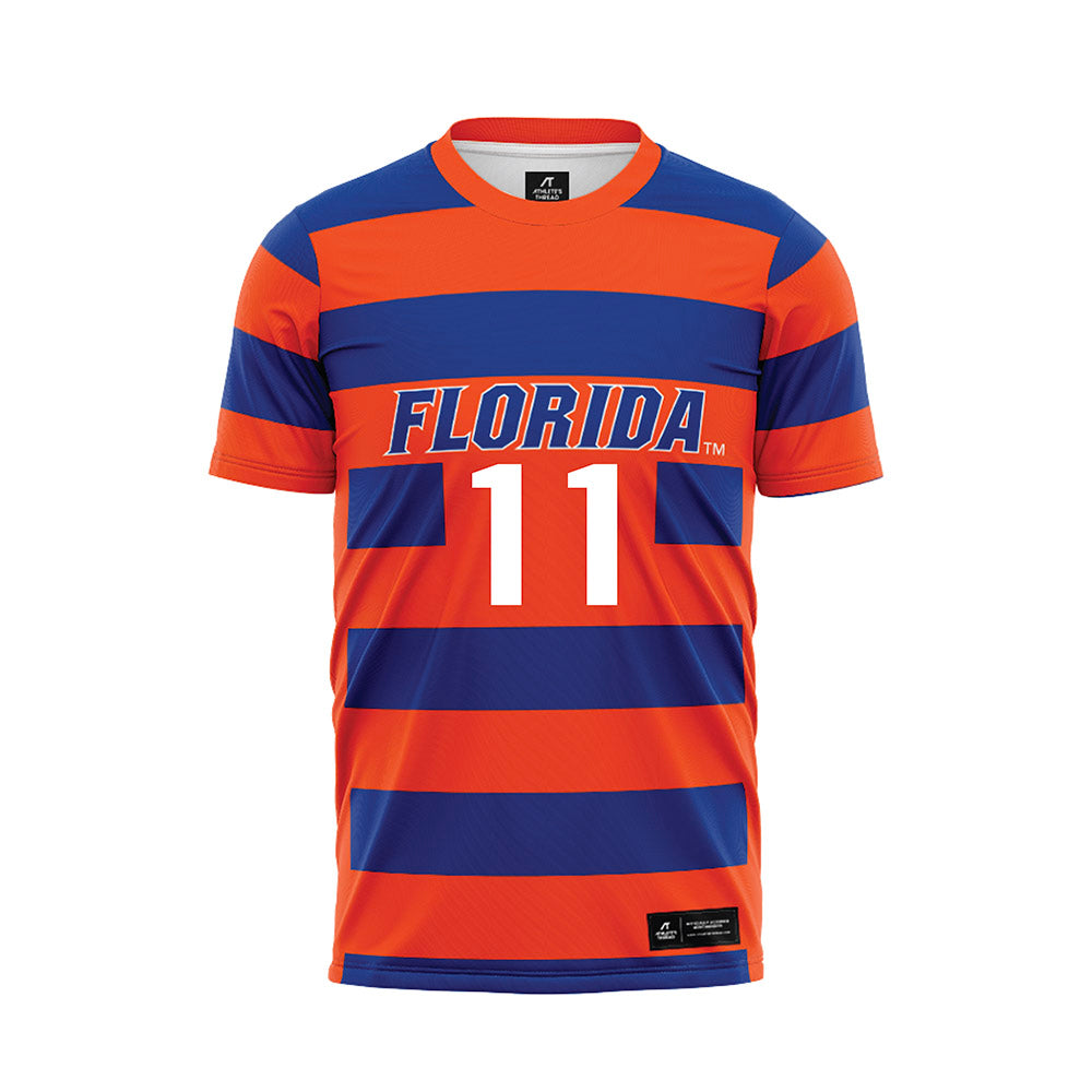 Florida - NCAA Women's Soccer : Hannah Jibril - Striped Soccer Jersey-0