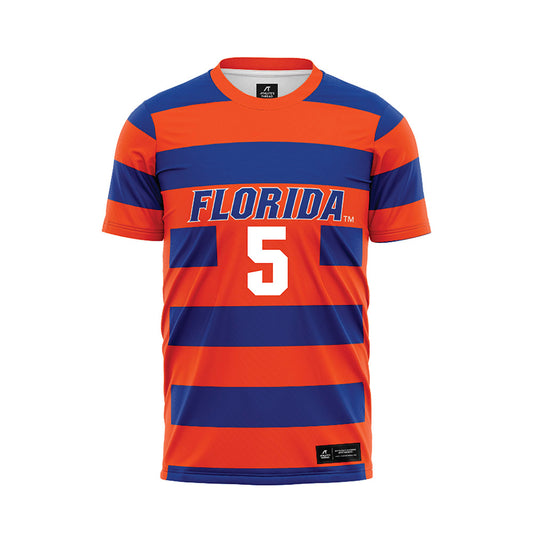 Florida - NCAA Women's Soccer : Mia Gray - Striped Soccer Jersey-0
