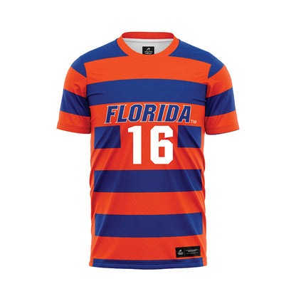 Florida - NCAA Women's Soccer : Courtney Hogan - Striped Soccer Jersey-0