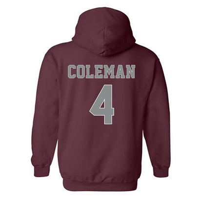 NCCU - NCAA Women's Basketball : Tierney Coleman - Classic Shersey Hooded Sweatshirt-1