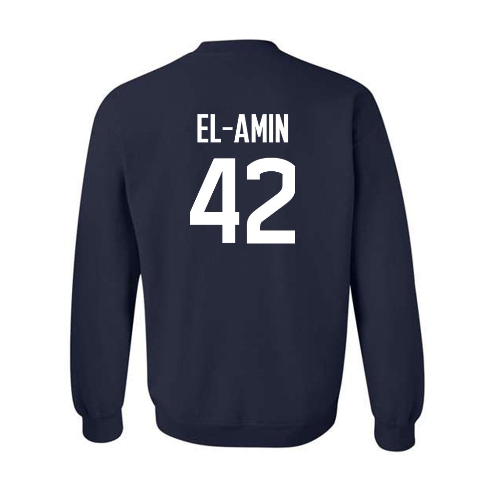 UConn - Men's Basketball Legends : Khalid El-Amin - Classic Shersey Crewneck Sweatshirt-1