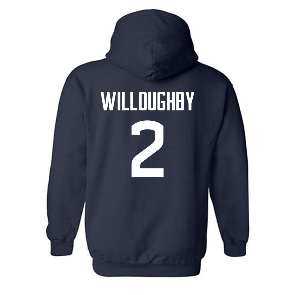 UConn - NCAA Football : Jediyah Willoughby - Classic Shersey Hooded Sweatshirt-1